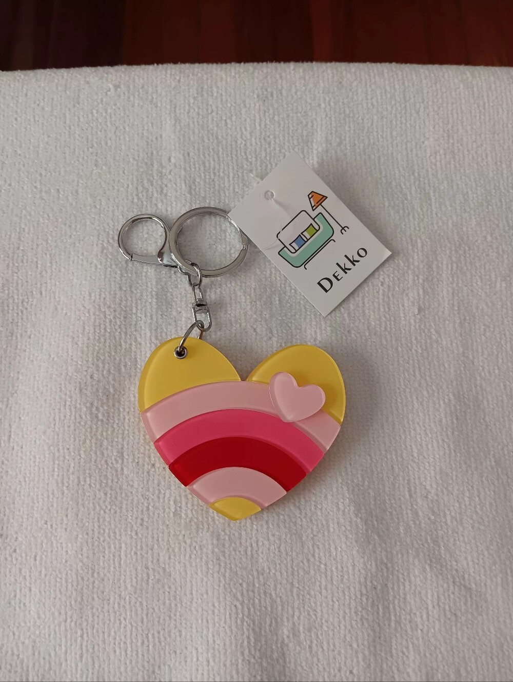 Rainbow Heart Keychain - Picture 6 of 9